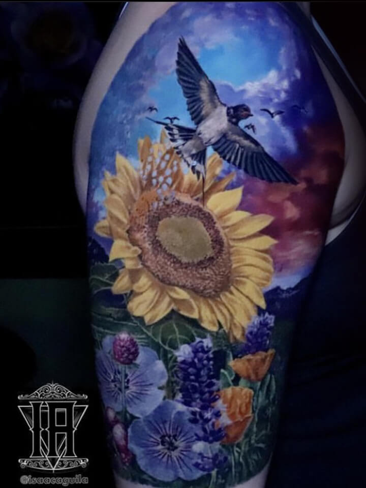 sunflower tattoo